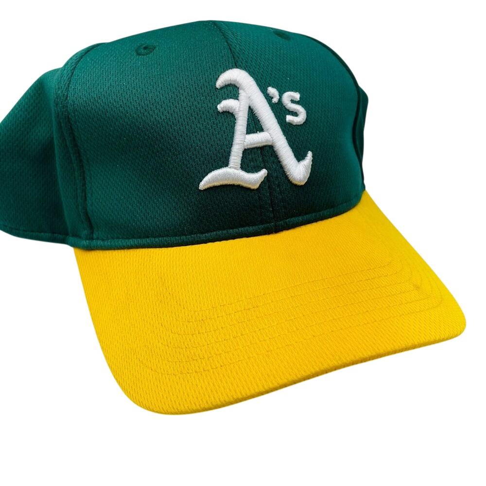 Teams MLB Oakland Athletics Green & Yellow Adjustable Mens Baseball Hat Cap